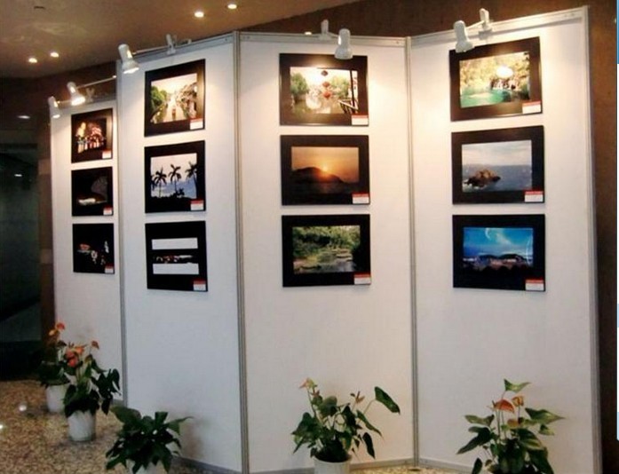 青岛展览屏风租赁、青岛隔断展墙租赁、青岛八棱柱展墙制作