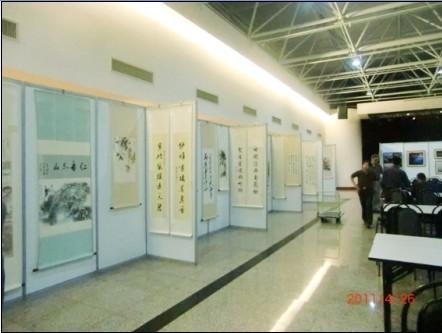 青岛书画展览屏风租赁、青岛书画展展板租赁、青岛书画展展墙租赁