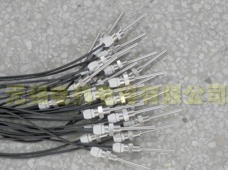 防水接头式固定螺纹PT100传感器、温度传感器、铂热电阻